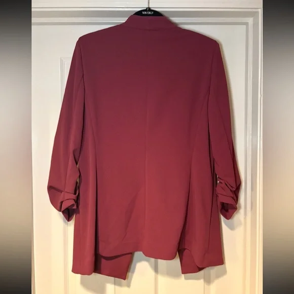 NWT DKNY x‎ Stitch Fix Women’s Burgundy Jacket Blazer Versatile Flattering